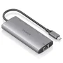 Aisens Docking USB Tipo-C 6 en 1 con HDMI 4K, RJ45, 1xUSB-A y 2xUSB-C, Gris